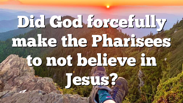 Did God forcefully make the Pharisees to not believe in Jesus?
