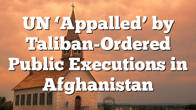 UN ‘Appalled’ by Taliban-Ordered Public Executions in Afghanistan