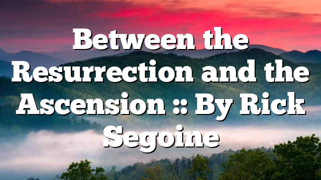 Between the Resurrection and the Ascension :: By Rick Segoine