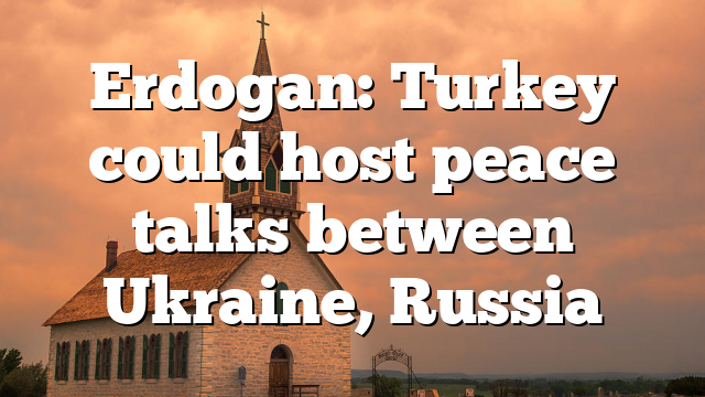 Erdogan: Turkey could host peace talks between Ukraine, Russia