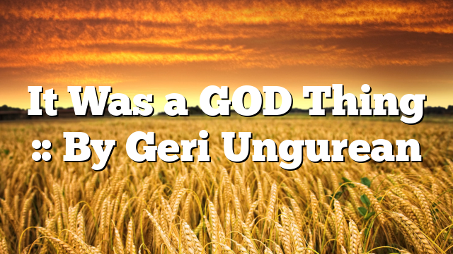 It Was a GOD Thing :: By Geri Ungurean