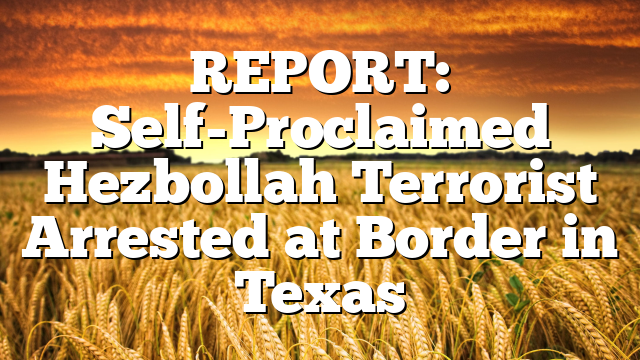 REPORT: Self-Proclaimed Hezbollah Terrorist Arrested at Border in Texas
