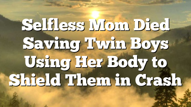 Selfless Mom Died Saving Twin Boys Using Her Body to Shield Them in Crash