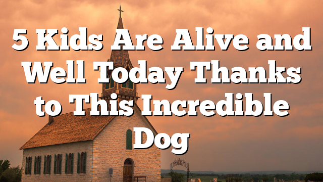 5 Kids Are Alive and Well Today Thanks to This Incredible Dog