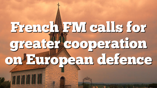 French FM calls for greater cooperation on European defence