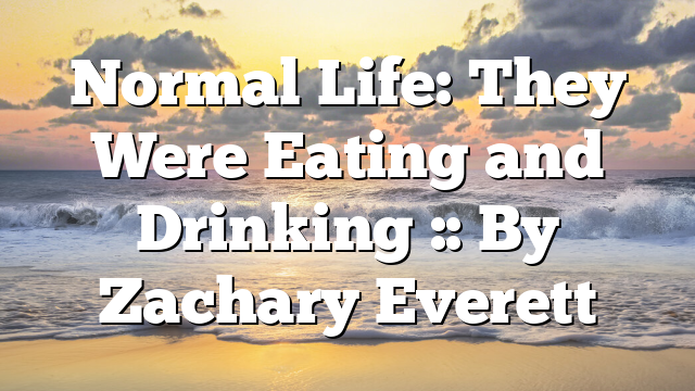Normal Life: They Were Eating and Drinking :: By Zachary Everett
