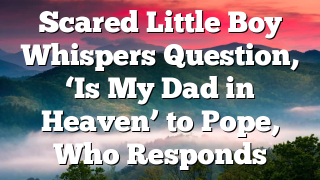 Scared Little Boy Whispers Question, ‘Is My Dad in Heaven’ to Pope, Who Responds