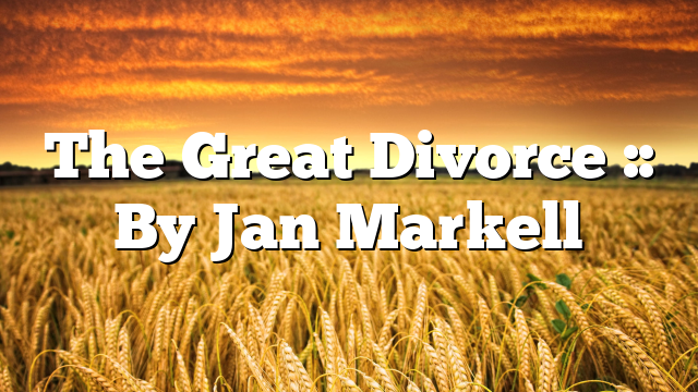 The Great Divorce :: By Jan Markell