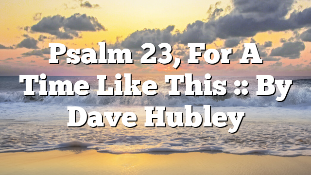 Psalm 23, For A Time Like This :: By Dave Hubley