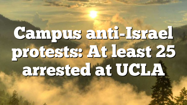 Campus anti-Israel protests: At least 25 arrested at UCLA