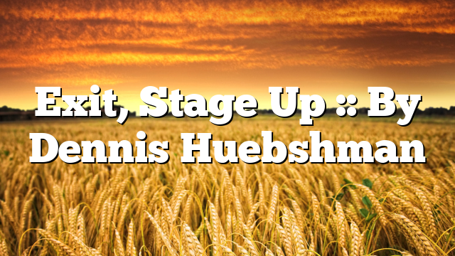 Exit, Stage Up :: By Dennis Huebshman