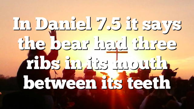 In Daniel 7.5 it says the bear had three ribs in its mouth between its teeth