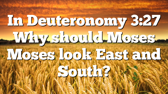 In Deuteronomy 3:27 Why should Moses Moses look East and South?