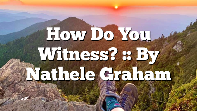 How Do You Witness? :: By Nathele Graham