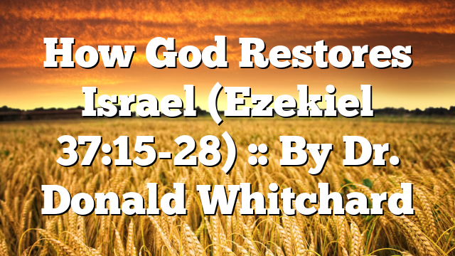How God Restores Israel (Ezekiel 37:15-28) :: By Dr. Donald Whitchard