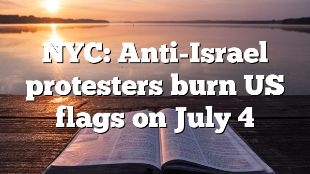 NYC: Anti-Israel protesters burn US flags on July 4