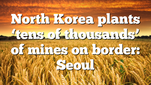 North Korea plants ‘tens of thousands’ of mines on border: Seoul