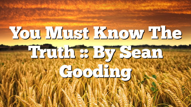 You Must Know The Truth :: By Sean Gooding