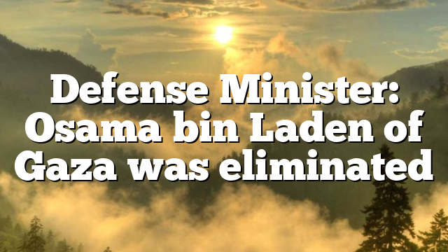 Defense Minister: Osama bin Laden of Gaza was eliminated