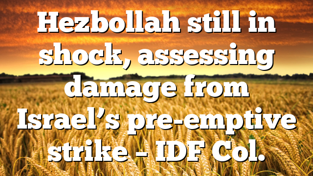 Hezbollah still in shock, assessing damage from Israel’s pre-emptive strike – IDF Col.