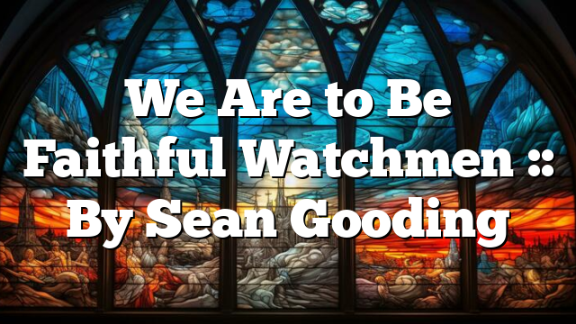 We Are to Be Faithful Watchmen :: By Sean Gooding