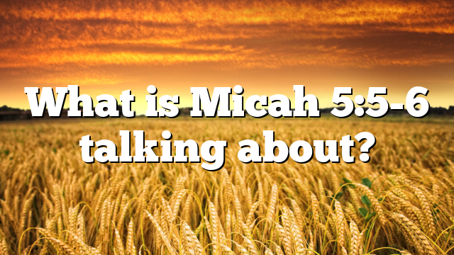 What is Micah 5:5-6 talking about?