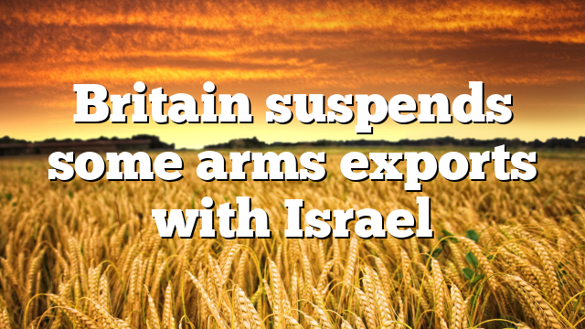 Britain suspends some arms exports with Israel