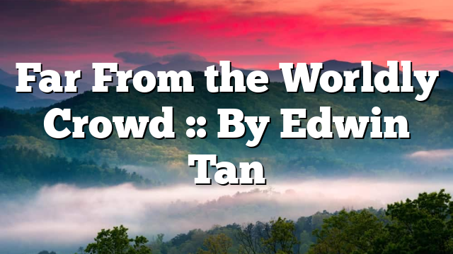 Far From the Worldly Crowd :: By Edwin Tan