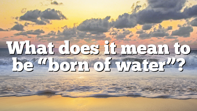 What does it mean to be “born of water”?