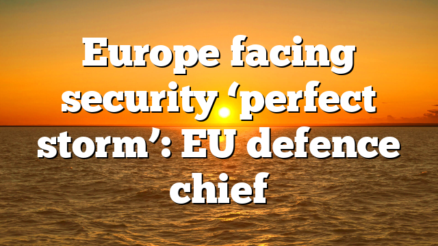 Europe facing security ‘perfect storm’: EU defence chief