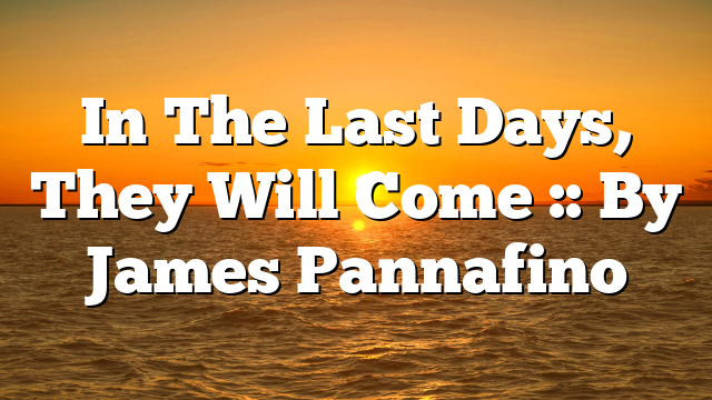 In The Last Days, They Will Come :: By James Pannafino