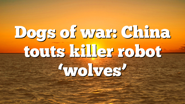 Dogs of war: China touts killer robot ‘wolves’