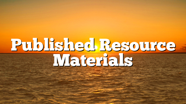 Published Resource Materials