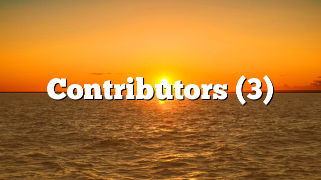 Contributors (3)