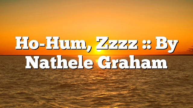 Ho-Hum, Zzzz :: By Nathele Graham