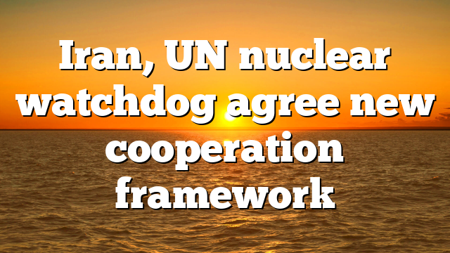 Iran, UN nuclear watchdog agree new cooperation framework
