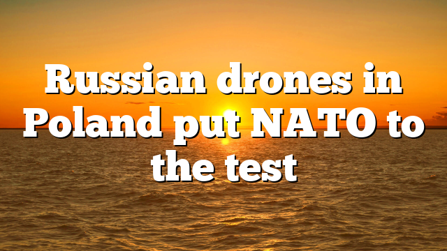Russian drones in Poland put NATO to the test