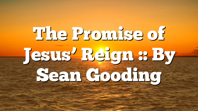 The Promise of Jesus’ Reign :: By Sean Gooding