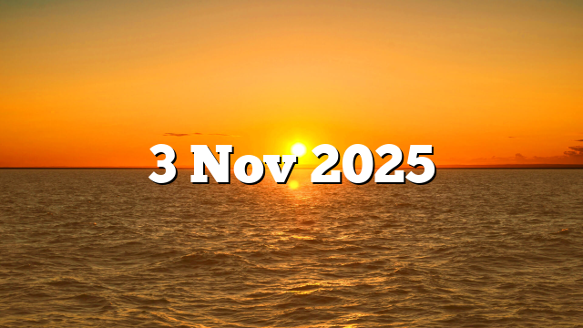 3 Nov 2025