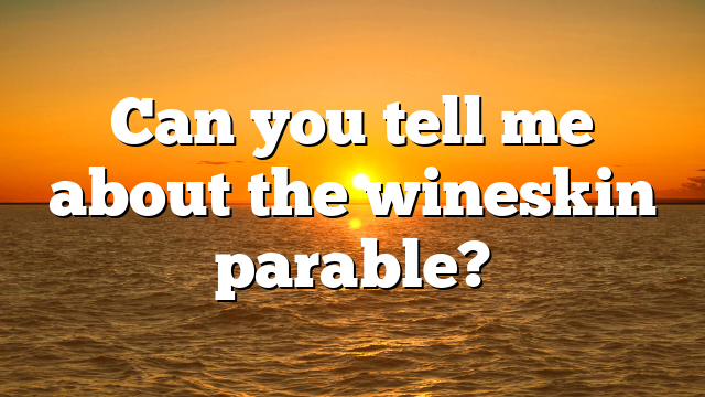 Can you tell me about the wineskin parable?
