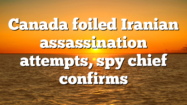 Canada foiled Iranian assassination attempts, spy chief confirms