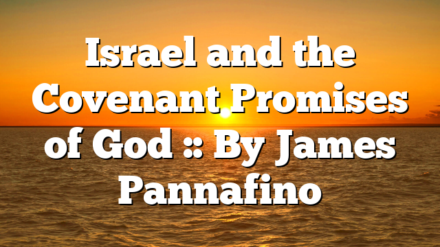 Israel and the Covenant Promises of God :: By James Pannafino
