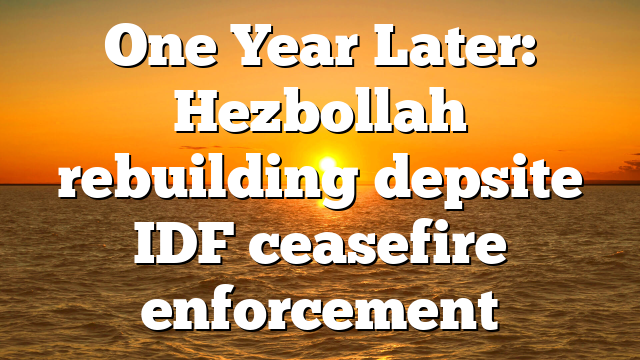 One Year Later: Hezbollah rebuilding depsite IDF ceasefire enforcement