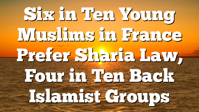 Six in Ten Young Muslims in France Prefer Sharia Law, Four in Ten Back Islamist Groups