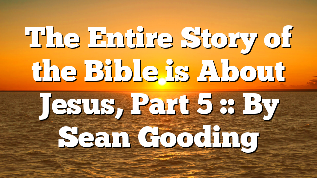 The Entire Story of the Bible is About Jesus, Part 5 :: By Sean Gooding