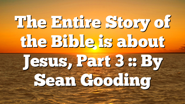 The Entire Story of the Bible is about Jesus, Part 3 :: By Sean Gooding