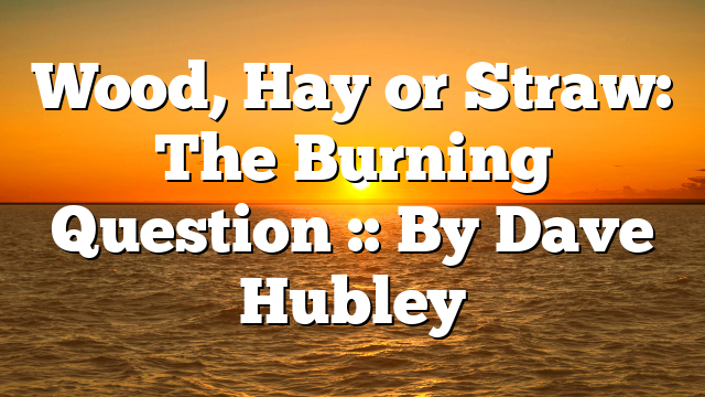 Wood, Hay or Straw: The Burning Question :: By Dave Hubley