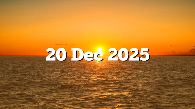 20 Dec 2025