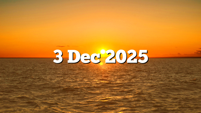 3 Dec 2025
