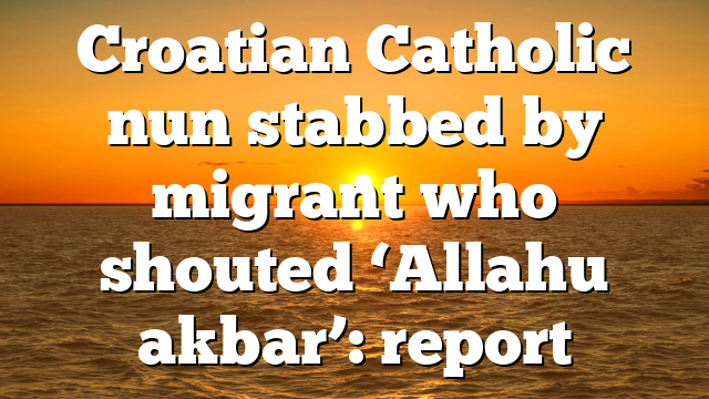 Croatian Catholic nun stabbed by migrant who shouted ‘Allahu akbar’: report
